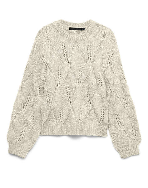 VERO MODA VMZENIA LS O-NECK STITCH PULLOVER
