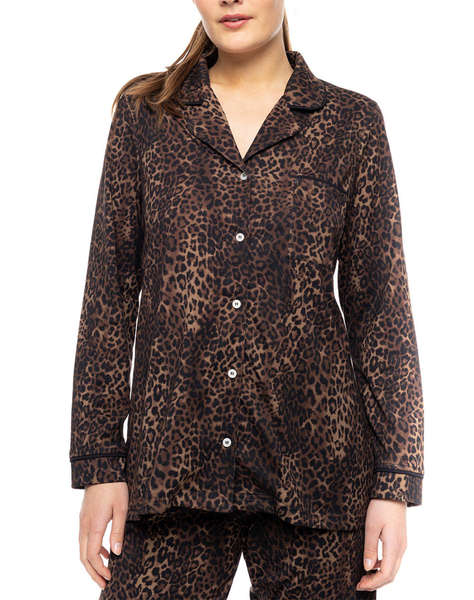 PINK LABEL PYJAMA BUTTONED LEOPARD