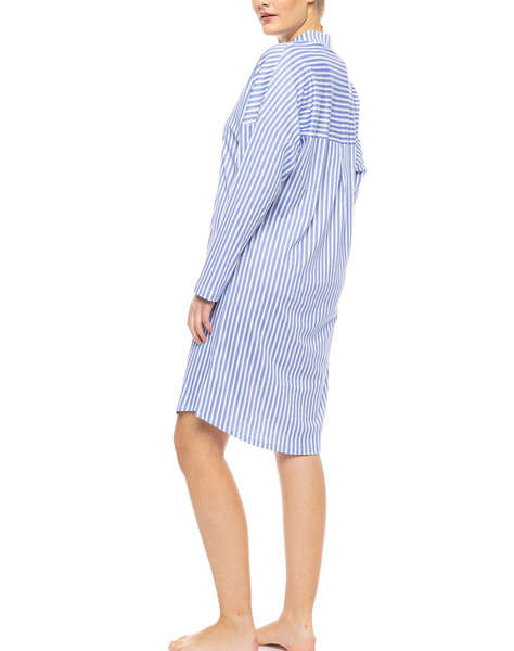 PINK LABEL NIGHTGOWN BUTTONED CALMING STRIPES