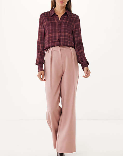 MEXX Satin printed check blouse