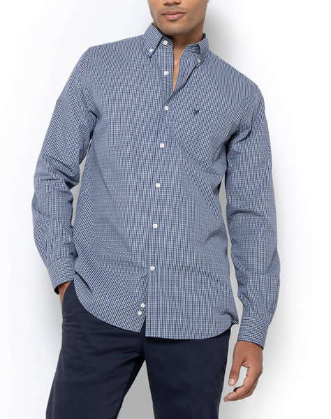 THE BOSTONIANS CAMASA CHESTER POPLIN REGULAR FIT MiniCheck POPLIN Button-down Regular Fit