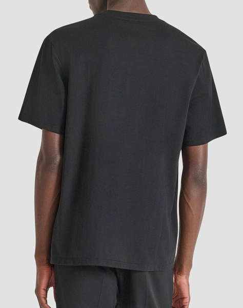 ANTONY MORATO MMKS02560FA100240 MIN OF 6 T-SHIRT RELAXED FIT IN JERSEY COTTON FABRIC WITH SPONGE EFFECT LOGO PRINT BLUZA DE BARBATI
