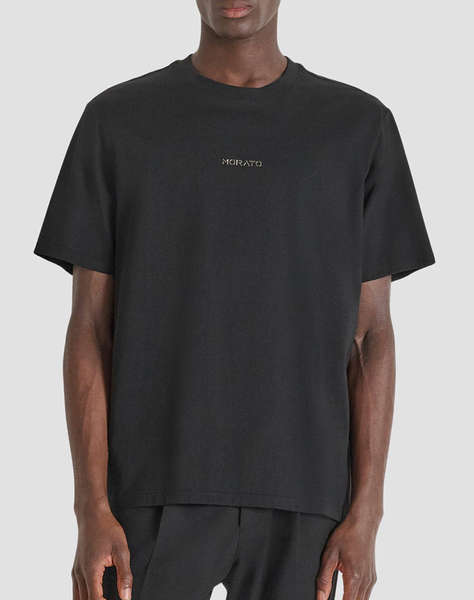 ANTONY MORATO MMKS02560FA100240 MIN OF 6 T-SHIRT RELAXED FIT IN JERSEY COTTON FABRIC WITH SPONGE EFFECT LOGO PRINT BLUZA DE BARBATI