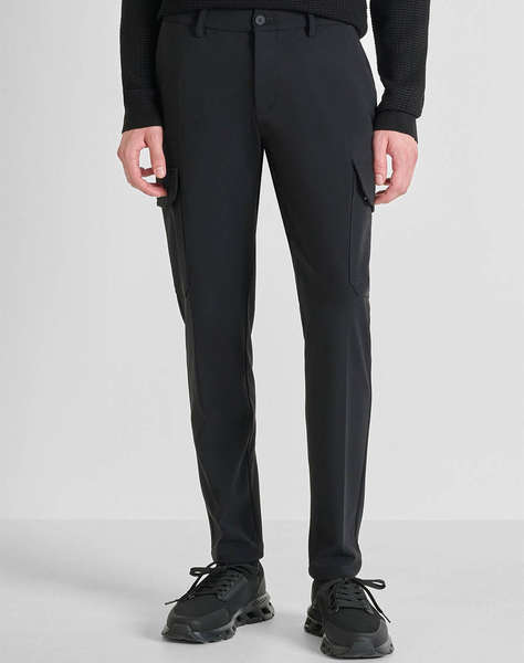 ANTONY MORATO MMTR00765FA600297 MIN OF 6 TROUSERS BJORN SKINNY FIT IN BI-STRETCH FABRIC TECHNO HANDFEEL WITH METAL BADGE PANTALONI DE BARBATI