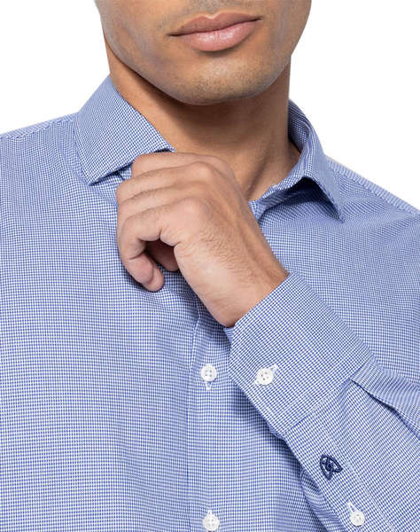 THE BOSTONIANS CAMASA CHESTER TWILL CUSTOM FIT Micro Check TWILL Semi-rex Custom FIT