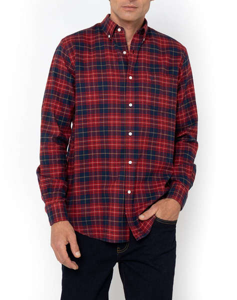 THE BOSTONIANS CAMASA COPLEY FLANNEL REGULAR FIT BigCheck FLANNEL Button-down Regular FIT