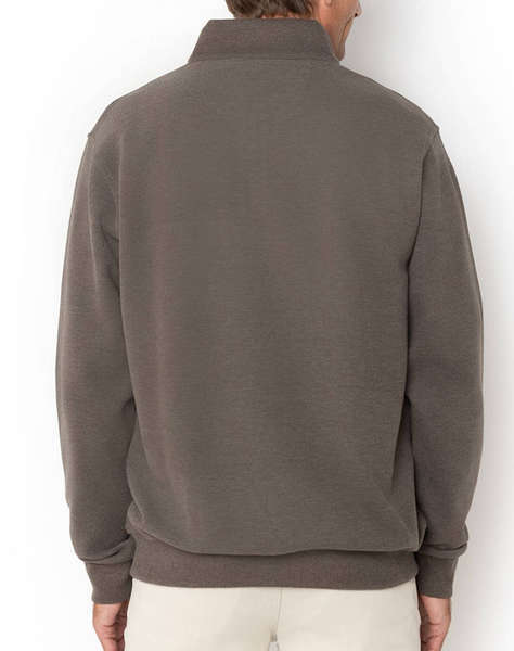 THE BOSTONIANS BLUZA FLEECE DIN BUMBAC HALF ZIP REGULAR FIT