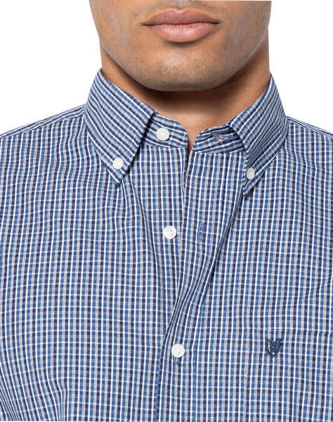 THE BOSTONIANS CAMASA CHESTER POPLIN REGULAR FIT MiniCheck POPLIN Button-down Regular Fit
