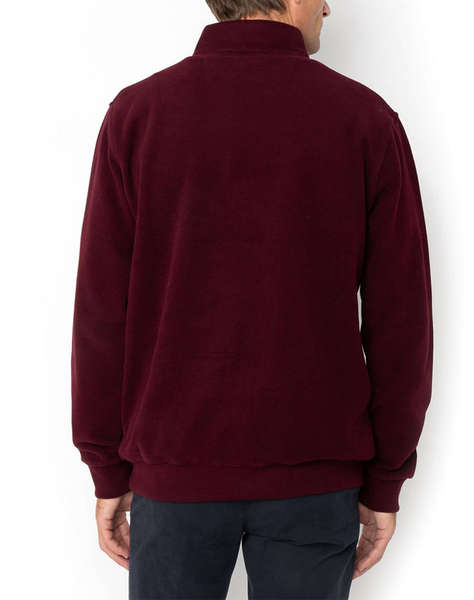 THE BOSTONIANS BLUZA FLEECE DIN BUMBAC HALF ZIP REGULAR FIT
