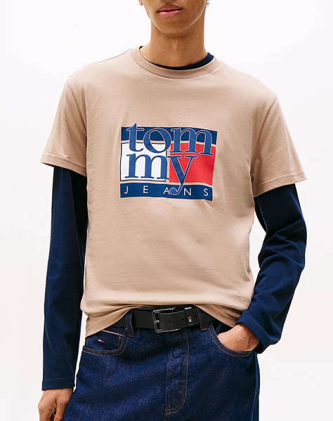 TOMMY JEANS TJM SLIM RWB FLAG TEE EXT