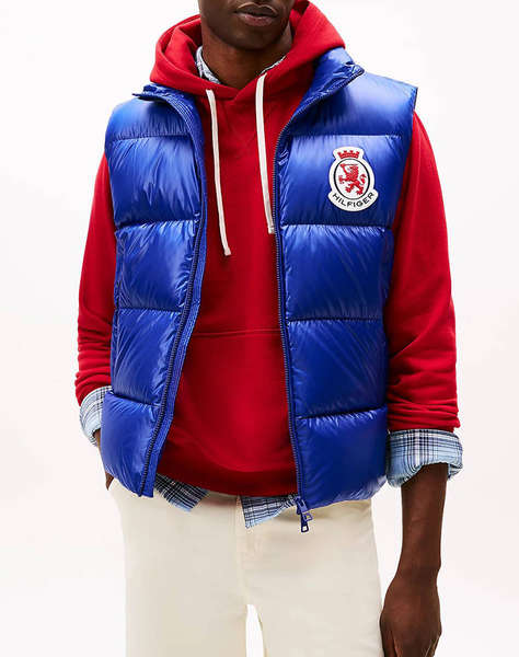 TOMMY HILFIGER RWB CREST SHINY DOWN VEST