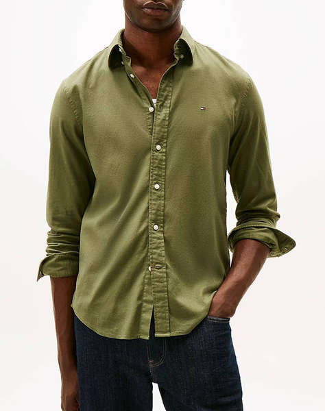 TOMMY HILFIGER FLEX FLANNEL SOLID RF SHIRT