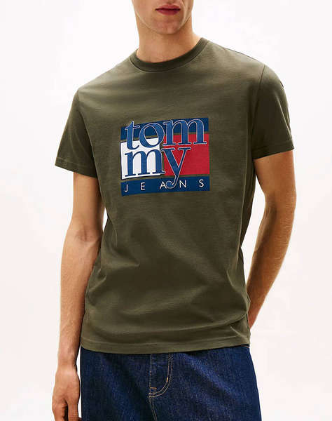 TOMMY JEANS TJM SLIM RWB FLAG TEE EXT