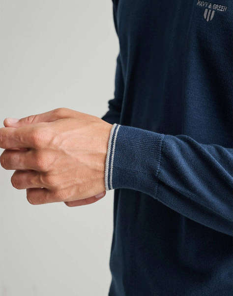 NAVY&GREEN BLUZA TRICOTATA