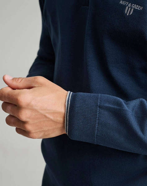 NAVY&GREEN BLUZA TRICOTATA