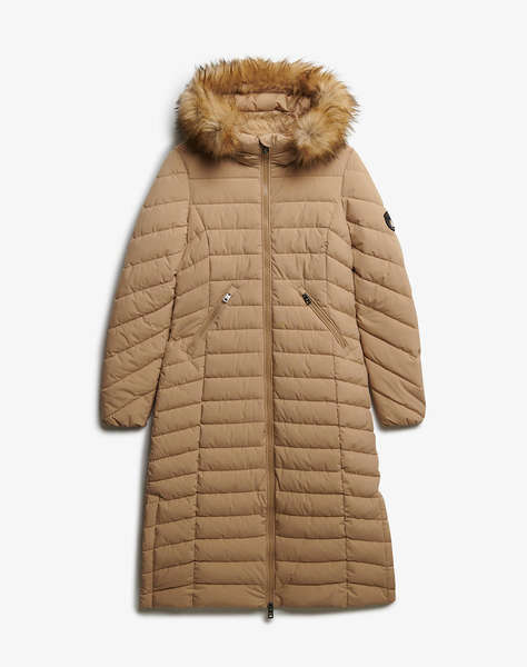 SUPERDRY D2 OVIN FUJI FAUX FUR HOODED LONGLINE GEACA DE DAMA
