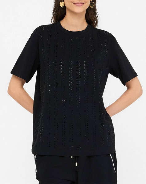 LIU JO BLACK_CF5J17_ECS T-SHIRT BOXY BLUZA DE DAMA