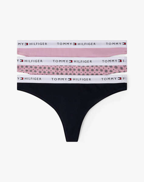 TOMMY HILFIGER 3 PACK THONG (EXT. SIZES)