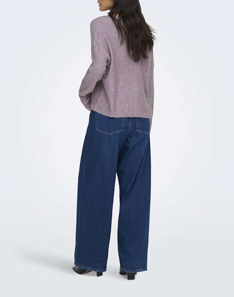 ONLY ONLARIZONA LS SEQUINS V-NECK PUL KNT