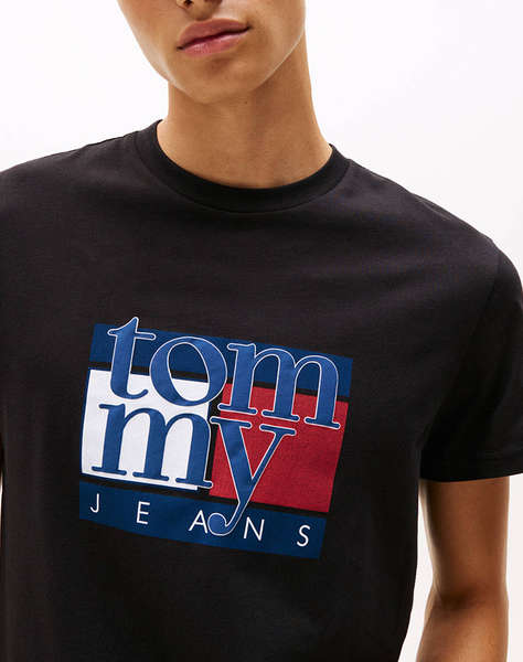 TOMMY JEANS TJM SLIM RWB FLAG TEE EXT