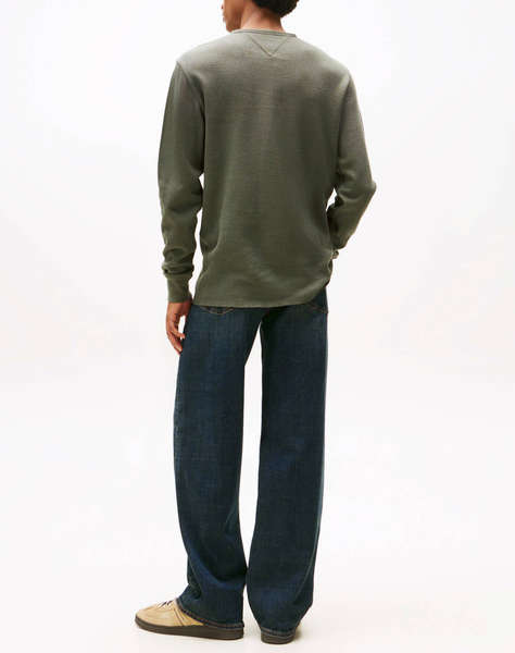 TOMMY JEANS TJM SLIM WAFFLE SCRIPT HENLEY