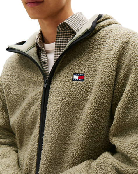 TOMMY JEANS TJM REG BADGE TEDDY ZIP TRU EXT