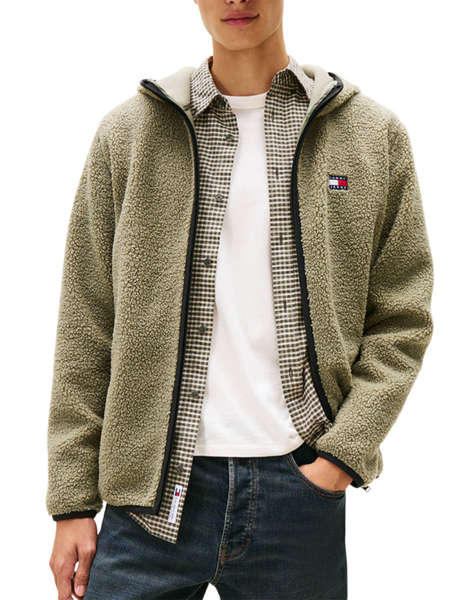 TOMMY JEANS TJM REG BADGE TEDDY ZIP TRU EXT