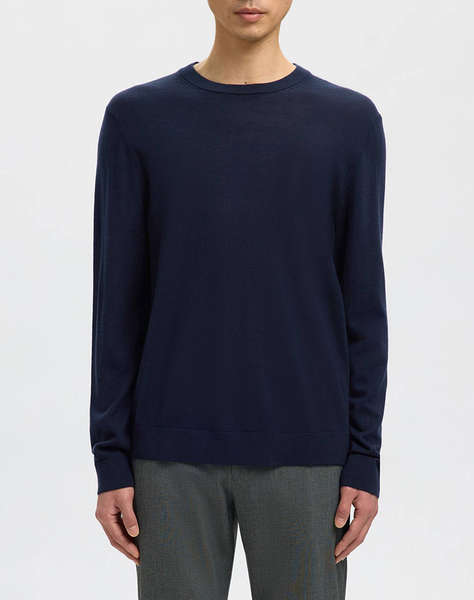SELECTED SLHTRAY LS KNIT MERINO CREW NECK NOOS