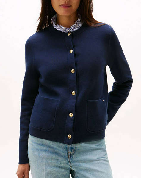 TOMMY HILFIGER CO JERSEY STCH REVERSIBLE CARDI