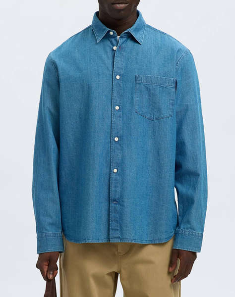 SELECTED SLHREGCARLO DENIM LS SHIRT NOOS