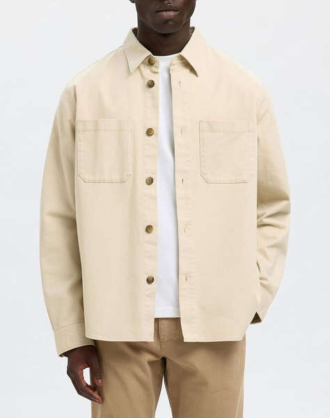 SELECTED SLHTRAVIS TWILL OVERSHIRT LS NOOS