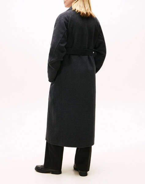 TOMMY HILFIGER DF WOOL REG BELTED MIDI COAT