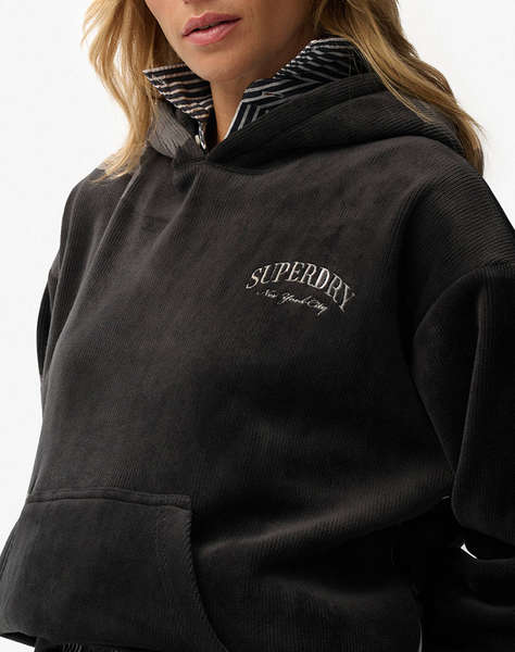 SUPERDRY D2 SDSW COUNTRY CLUB VELOUR RELAX HOOD HANORAC DE DAMA