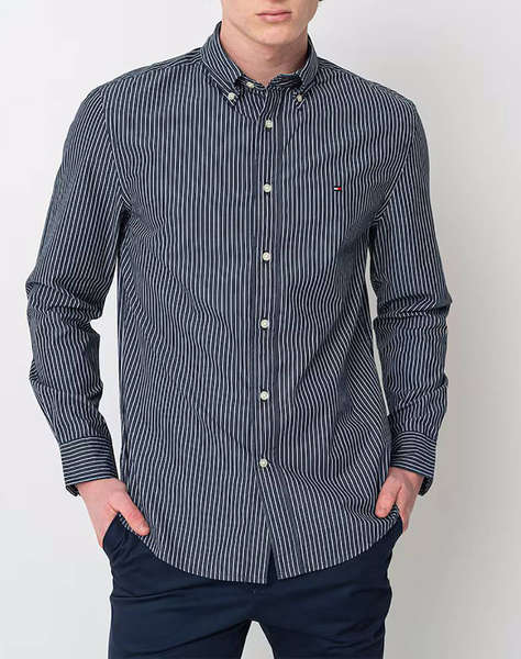 TOMMY HILFIGER CORE HAIRLINE POPLIN RF SHIRT