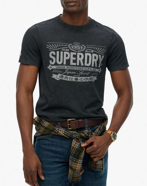 SUPERDRY D2 OVIN HERITAGE BRAND RELAXED TEE BLUZA DE BARBATI