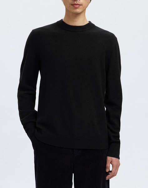 SELECTED SLHTRAY MERINO BRUSHED RELAXED CREW NOOS