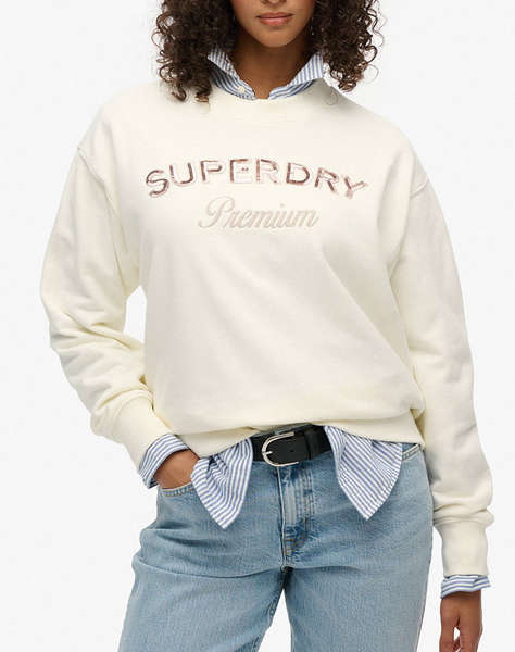 SUPERDRY D2 OVIN PREMIUM DESIGN LOOSE CREW HANORAC DE DAMA