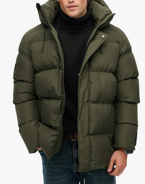 SUPERDRY D2 SDSW HOODED 5 BAFFLE SPORTS PUFFER GEACA DE BARBATI