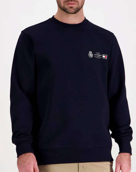 TOMMY HILFIGER SMALL CREST OUTLINE CREW NECK
