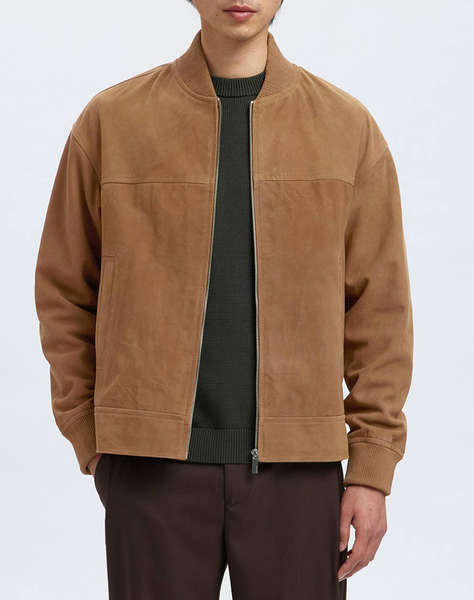 SELECTED SLHLARS SUEDE BOMBER JKT #S