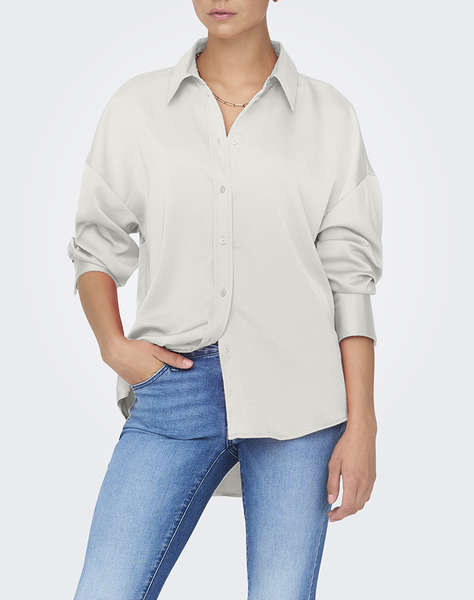 ONLY ONLMARTA L/S OVERSIZE SATIN SHIRT WVN