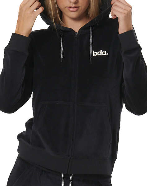 BODY ACTION WOMEN''S VELOUR HOODIE JACKET