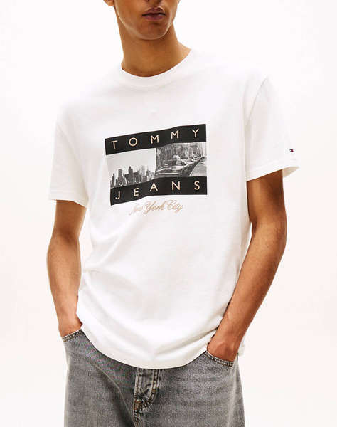 TOMMY JEANS TJM REG PHOTO FLAG SS TEE