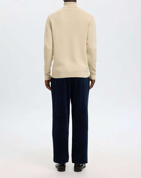 SELECTED SLHDANE LS KNIT STRUCTURE ROLL NECK NOOS