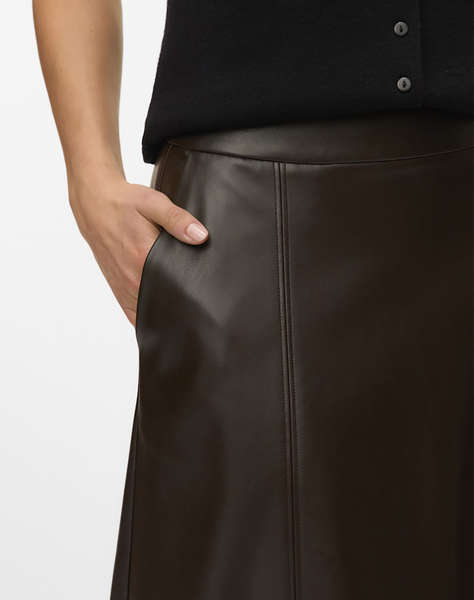 VERO MODA VMOLIVE HW COATED ANKLE SKIRT PRM