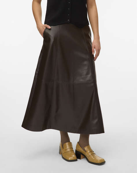 VERO MODA VMOLIVE HW COATED ANKLE SKIRT PRM