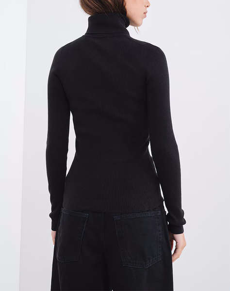 CALVIN KLEIN WOVEN LABEL ROLL NECK