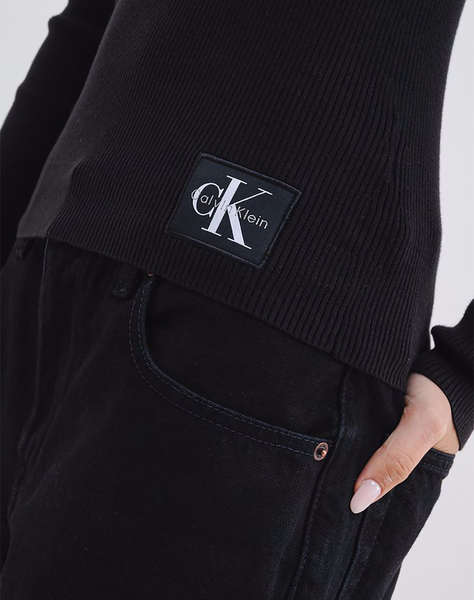 CALVIN KLEIN WOVEN LABEL ROLL NECK