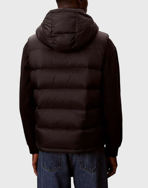 CALVIN KLEIN JEANS NYLON ZIP OFF HOOD DOWN PUFFER