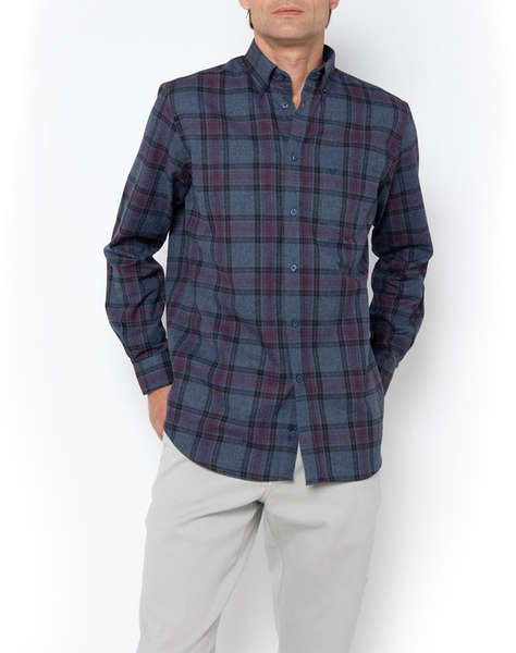 THE BOSTONIANS CAMASA COPLEY FLANNEL REGULAR FIT BigCheck FLANNEL Button-down Regular FIT